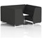 Brixworth 6 Seater Booth with Table, White Legs, White/Silver Table, Synergy Fabric, Mix Panels And Sofa