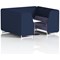 Brixworth 6 Seater Booth with Table, White Legs, White/Silver Table, Synergy Fabric, Alike Panels And Order Sofa
