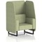 Brixworth 1 Seater Open Booth, Black Legs, Rivet Fabric, Burnish Panels And Sofa