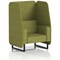 Brixworth 1 Seater Open Booth, Black Legs, Rivet Fabric, Olive Panels And Sofa