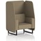 Brixworth 1 Seater Open Booth, Black Legs, Main Line Flax Fabric, Bank Panels And Sofa