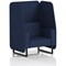 Brixworth 1 Seater Open Booth, Black Legs, Synergy Fabric, Alike Panels And Sofa