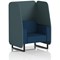 Brixworth 1 Seater Open Booth, Black Legs, X2 Fabric, Polygon Panels And Calculus Sofa