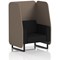 Brixworth 1 Seater Open Booth, Black Legs, X2 Fabric, Theory Panels And Diameter Sofa