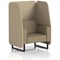 Brixworth 1 Seater Open Booth, Black Legs, Main Line Flax Fabric, Upminster Panels And Bank Sofa