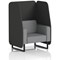Brixworth 1 Seater Open Booth, Black Legs, Synergy Fabric, Mix Panels And Partner Sofa