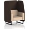 Brixworth 1 Seater Open Booth, Black Legs, Synergy Fabric, Wed Panels And Affix Sofa