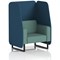 Brixworth 1 Seater Open Booth, Black Legs, Sumi Fabric, Uto Panels And Handa Sofa