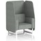 Brixworth 1 Seater Open Booth, White Legs, Rivet Fabric, Prime Panels And Sofa