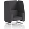 Brixworth 1 Seater Open Booth, White Legs, X2 Fabric, Arithmetic Panels And Sofa