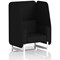 Brixworth 1 Seater Open Booth, White Legs, X2 Fabric, Diameter Panels And Sofa