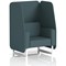 Brixworth 1 Seater Open Booth, White Legs, X2 Fabric, Polygon Panels And Sofa