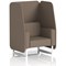Brixworth 1 Seater Open Booth, White Legs, X2 Fabric, Theory Panels And Sofa