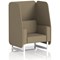 Brixworth 1 Seater Open Booth, White Legs, Main Line Flax Fabric, Bank Panels And Sofa