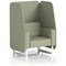 Brixworth 1 Seater Open Booth, White Legs, Main Line Flax Fabric, Newbury Panels And Sofa