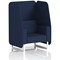 Brixworth 1 Seater Open Booth, White Legs, Synergy Fabric, Alike Panels And Sofa