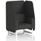 Brixworth 1 Seater Open Booth, White Legs, Synergy Fabric, Mix Panels And Sofa