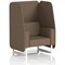 Brixworth 1 Seater Open Booth, White Legs, Sumi Fabric, Osaka Panels And Sofa