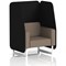 Brixworth 1 Seater Open Booth, White Legs, X2 Fabric, Diameter Panels And Theory Sofa