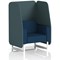 Brixworth 1 Seater Open Booth, White Legs, X2 Fabric, Polygon Panels And Calculus Sofa
