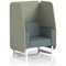 Brixworth 1 Seater Open Booth, White Legs, Main Line Flax Fabric, Newbury Panels And Westminster Sofa