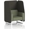 Brixworth 1 Seater Open Booth, White Legs, Main Line Flax Fabric, Temple Panels And Monument Sofa