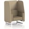 Brixworth 1 Seater Open Booth, White Legs, Main Line Flax Fabric, Upminster Panels And Bank Sofa