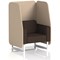 Brixworth 1 Seater Open Booth, White Legs, Synergy Fabric, Affix Panels And Wed Sofa