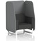Brixworth 1 Seater Open Booth, White Legs, Synergy Fabric, Partner Panels And Mix Sofa