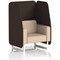 Brixworth 1 Seater Open Booth, White Legs, Synergy Fabric, Wed Panels And Affix Sofa