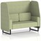 Brixworth 2 Seater Open Booth, Black Legs, Rivet Fabric, Burnish Panels And Sofa