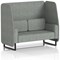 Brixworth 2 Seater Open Booth, Black Legs, Rivet Fabric, Prime Panels And Sofa