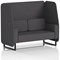 Brixworth 2 Seater Open Booth, Black Legs, X2 Fabric, Arithmetic Panels And Sofa