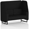 Brixworth 2 Seater Open Booth, Black Legs, X2 Fabric, Diameter Panels And Sofa