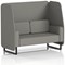 Brixworth 2 Seater Open Booth, Black Legs, X2 Fabric, Number Panels And Sofa