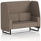 Brixworth 2 Seater Open Booth, Black Legs, X2 Fabric, Theory Panels And Sofa