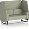Brixworth 2 Seater Open Booth, Black Legs, Main Line Flax Fabric, Newbury Panels And Sofa
