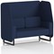Brixworth 2 Seater Open Booth, Black Legs, Synergy Fabric, Alike Panels And Sofa