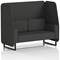 Brixworth 2 Seater Open Booth, Black Legs, Synergy Fabric, Mix Panels And Sofa