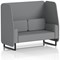 Brixworth 2 Seater Open Booth, Black Legs, Synergy Fabric, Partner Panels And Sofa