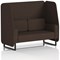 Brixworth 2 Seater Open Booth, Black Legs, Synergy Fabric, Wed Panels And Sofa