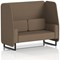 Brixworth 2 Seater Open Booth, Black Legs, Sumi Fabric, Osaka Panels And Sofa