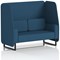 Brixworth 2 Seater Open Booth, Black Legs, Sumi Fabric, Uto Panels And Sofa