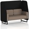 Brixworth 2 Seater Open Booth, Black Legs, X2 Fabric, Diameter Panels And Theory Sofa