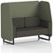 Brixworth 2 Seater Open Booth, Black Legs, Main Line Flax Fabric, Monument Panels And Temple Sofa