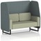Brixworth 2 Seater Open Booth, Black Legs, Main Line Flax Fabric, Westminster Panels And Newbury Sofa