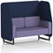 Brixworth 2 Seater Open Booth, Black Legs, Synergy Fabric, Alike Panels And Order Sofa