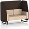 Brixworth 2 Seater Open Booth, Black Legs, Synergy Fabric, Wed Panels And Affix Sofa