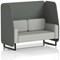 Brixworth 2 Seater Open Booth, Black Legs, Sumi Fabric, Kobe Panels And Tokyo Sofa