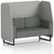 Brixworth 2 Seater Open Booth, Black Legs, Sumi Fabric, Tokyo Panels And Kobe Sofa